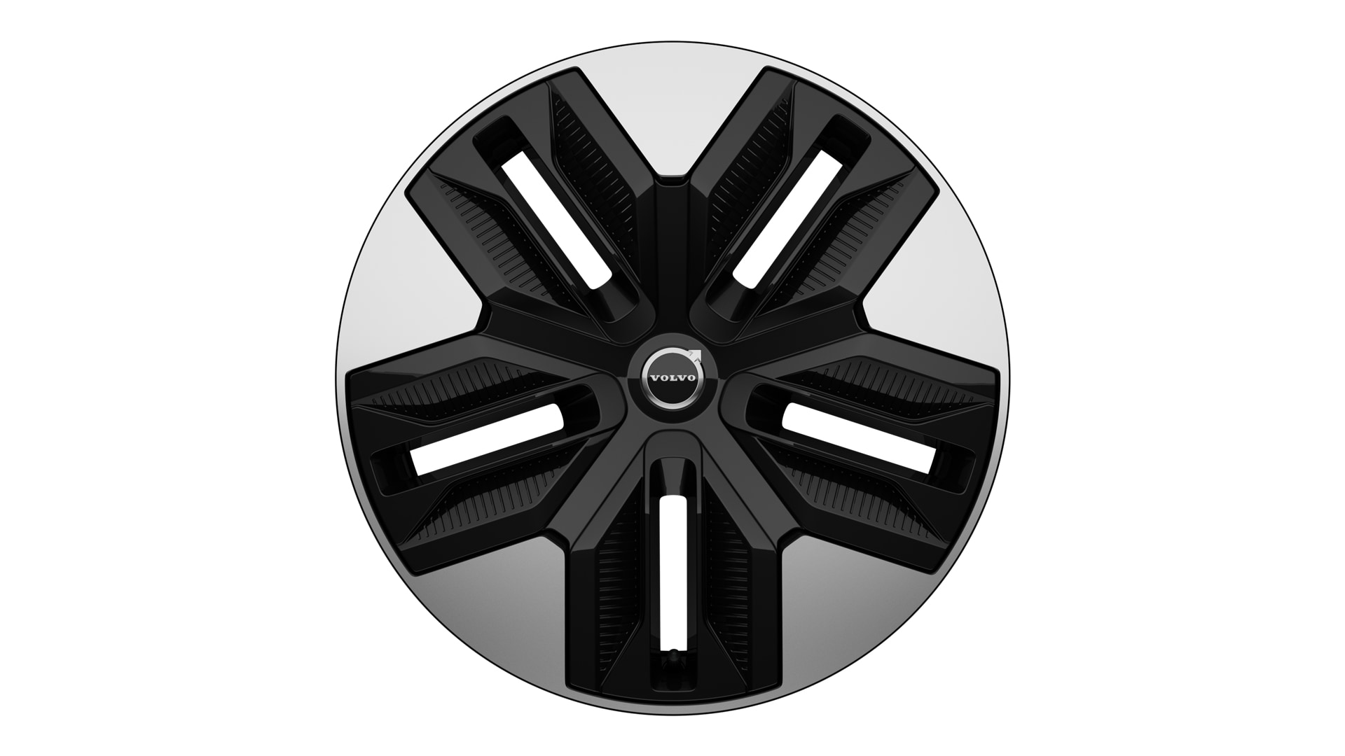 18" 5-spoke silver/glossy black