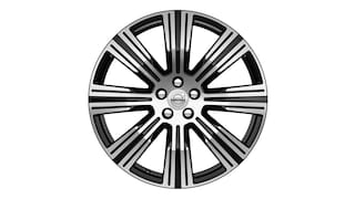 Volvo alloy wheel with a multi-spoke design and the Volvo logo at the center.